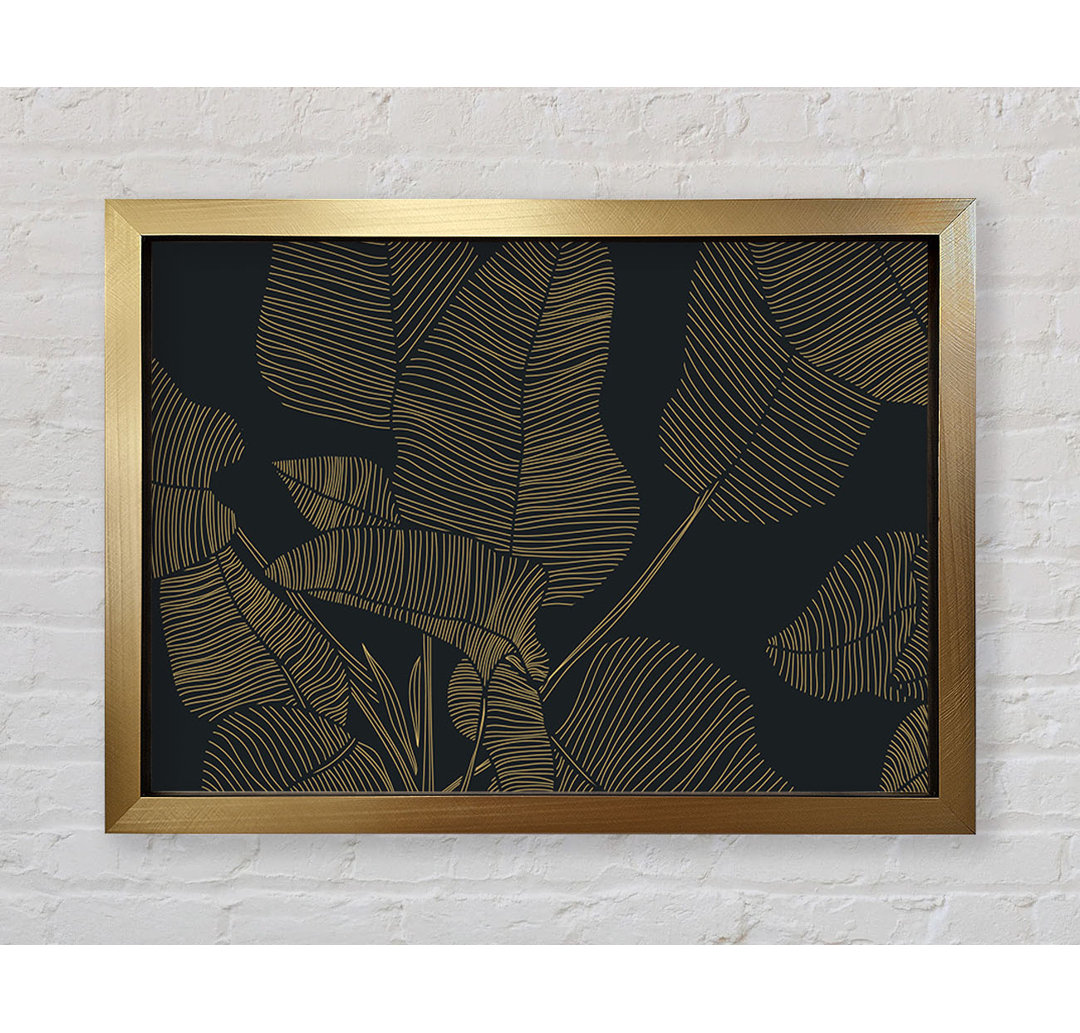 The Gold Lined Leaf - Einzelner Bilderrahmen Kunstdrucke