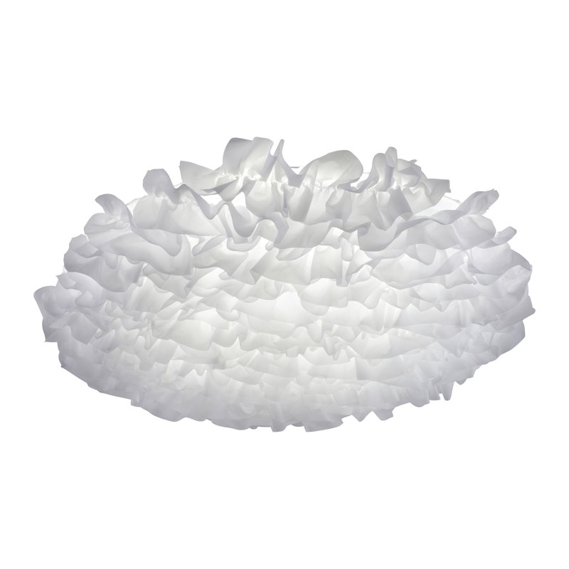 Lolasmart-NAOMI Fabric LED Flush Mount, 20cm H x 75cm W x 75cm D.