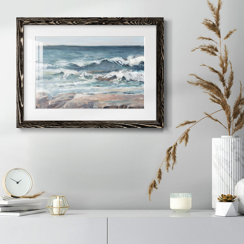 Ocean Breakers II, Cadre noir, 14" H x 20" W