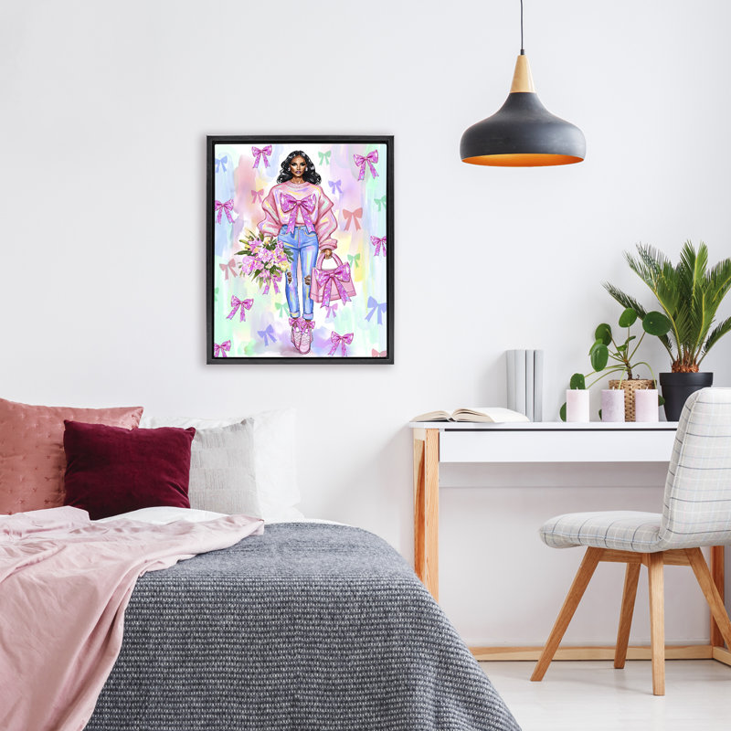 Cadre flottant tendance avec ruban, design par Jess Stempel, H 31 po x l 25 po, Cadre flottant noir de jais