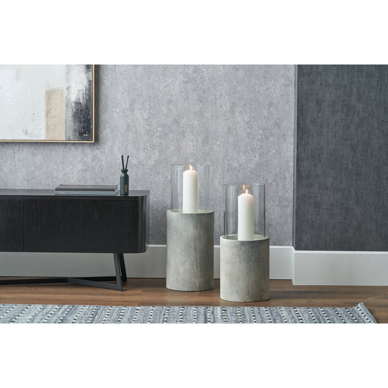 Metal Hurricane, Stone Grey, 58cm H x 24cm W x 58cm D