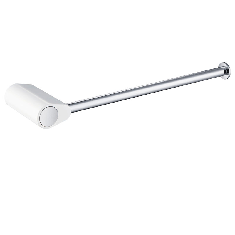 Volcano 11'' 1 Wall Towel Bar, Chrome/White