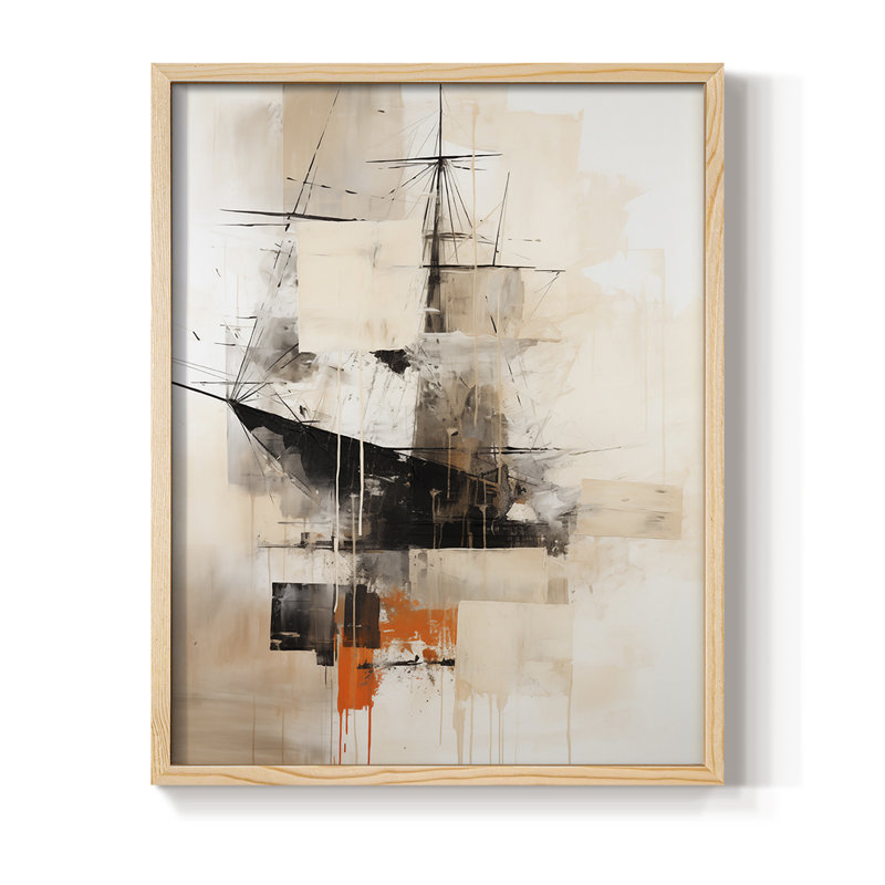 NAUTICAL Series CECXCV III, reproduction d'art encadrée - bois massif, H 11 po x l 9 po