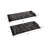 Dubach 18 and 22" Pratt Black Resin Rectangle Trays, 2"H, Abstract Pattern, Set of 2 - 22" x 10" x 2"