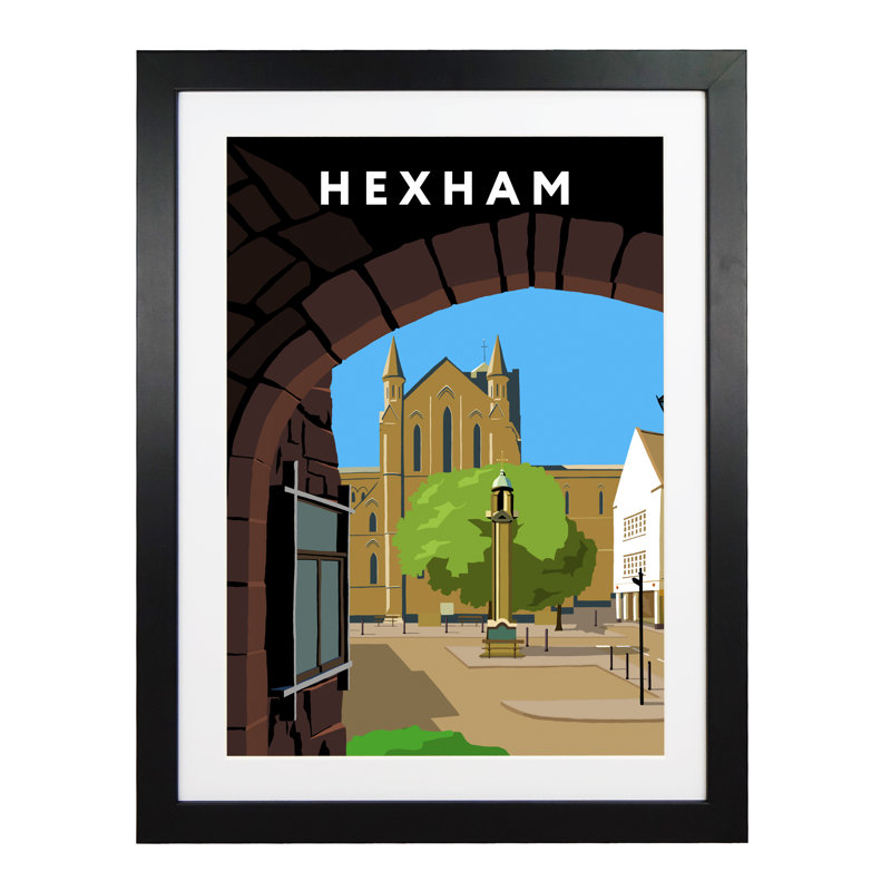 Hexham by Richard O'Neil - Print, Black Wood Frame, 43.5 cm H x 33.5 cm W x 2.2 cm D