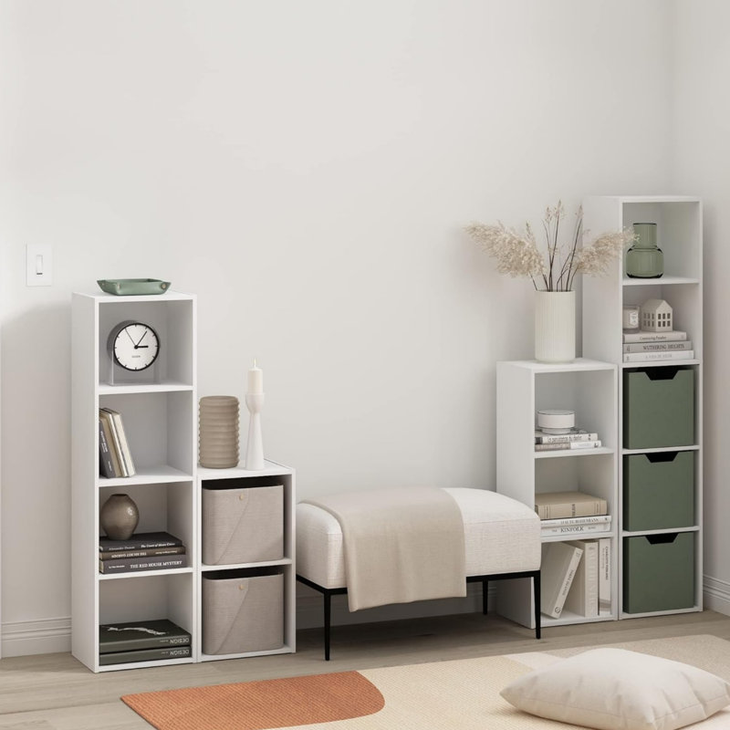 105.9 cm H x 30.5 cm W Cube Bookcase