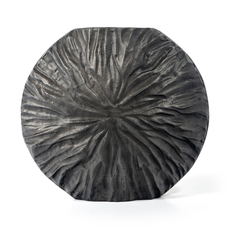 Cadence Handmade Aluminum Table Vase, Gray