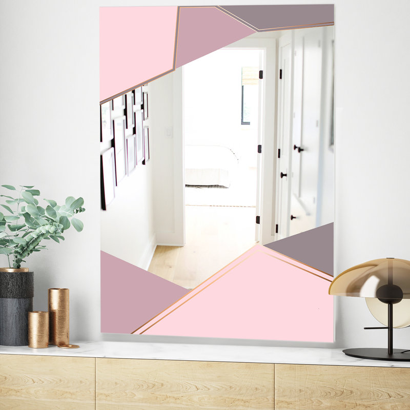 Miroir d'appoint Triangles Glam, H 39,4 po x l 29,5 po
