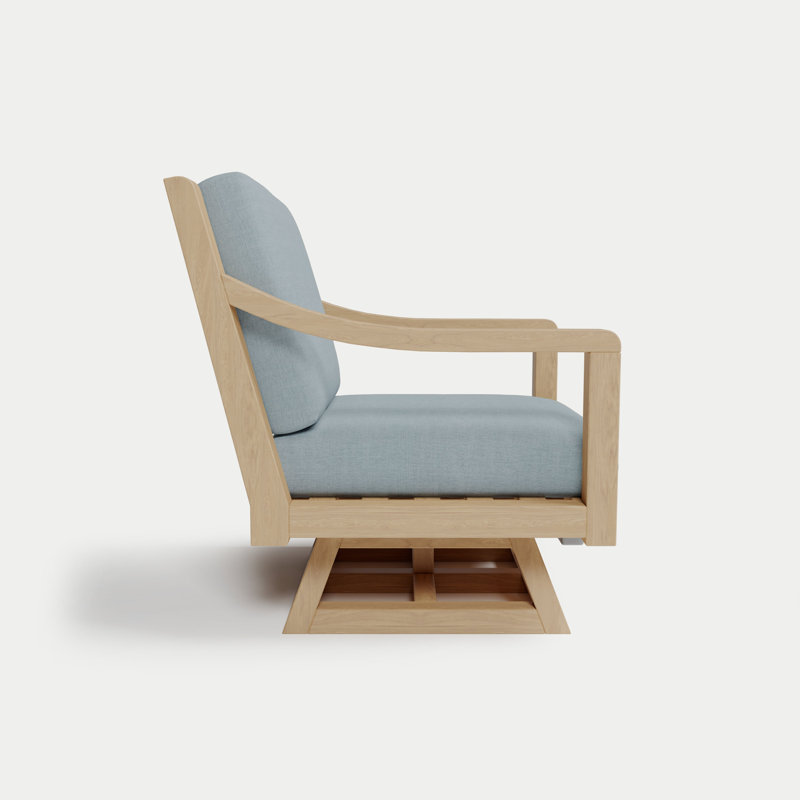Solerno Heated Swivel Chair — Dove, Seaglass