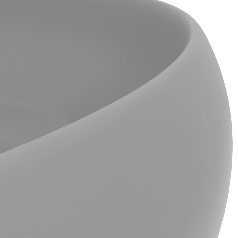 Belfry Bathroom Baymore 400mm L x 400mm W Ceramic Circular Sink, Light Grey
