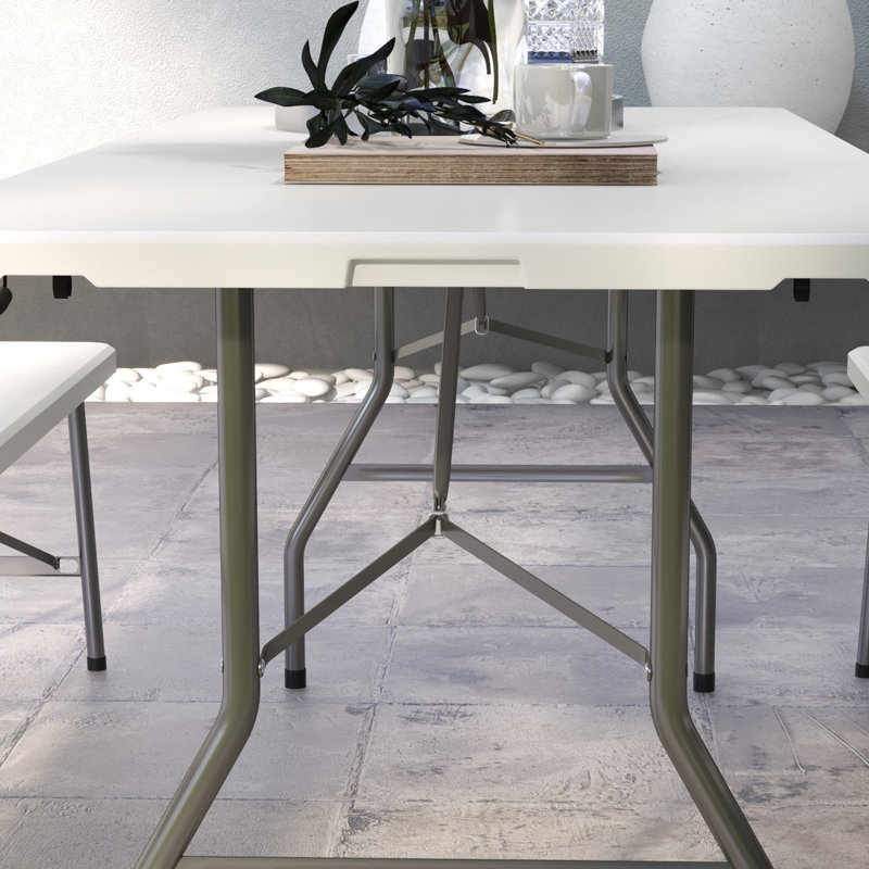 Carenza Rectangular Metal Outdoor Camping Table , 180cm cm W 75cm cm D