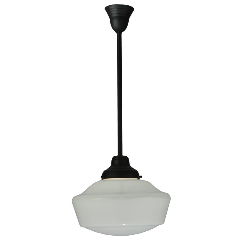Luminaire suspendu 1 lumières scolaire single Revival, H 38 po x l 16 po x P 16 po