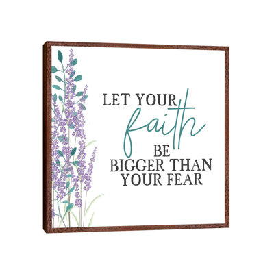 Your Faith Floral 1 Piece Wall Art on Canvas