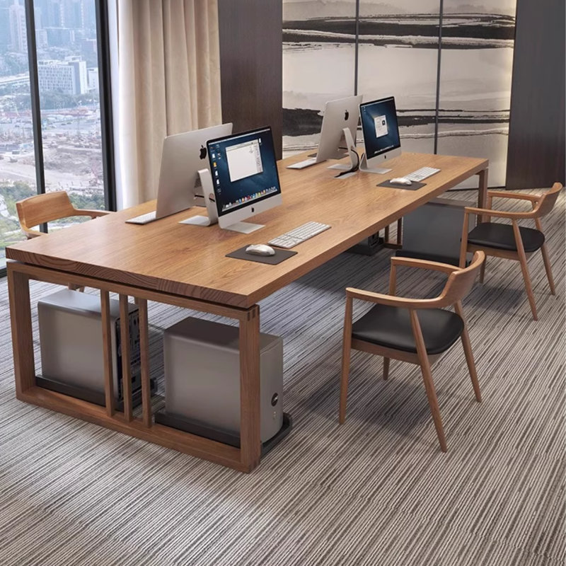 Bureau en bois massif pour 4 personnes