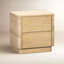 Mille 2 - Drawer Solid Wood Nightstand-874841406