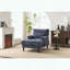 Chaise longue moderne - rembourrée - bleue-517260091