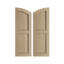 Timberthane deux panneaux plats égaux avec volets elliptiques en faux bois (par paire)-64374816-64374829-64374847