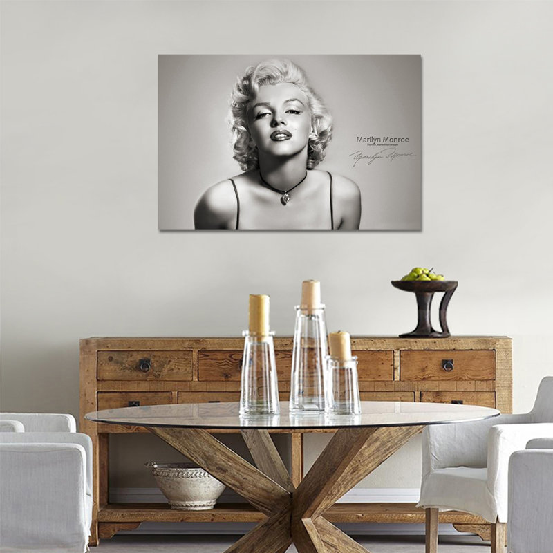 Marilyn Monroe, impression sur toile tendue, H 20 po x l 30 po x P 1,5 po