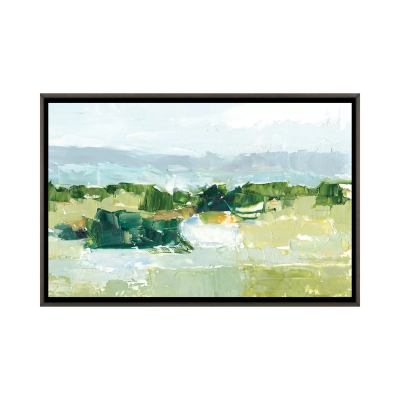 «Warm Spring I» par Ethan Harper - reproduction d'art sur toile tendue, Toile encadrée de bois rustique foncé, Pas de tapis