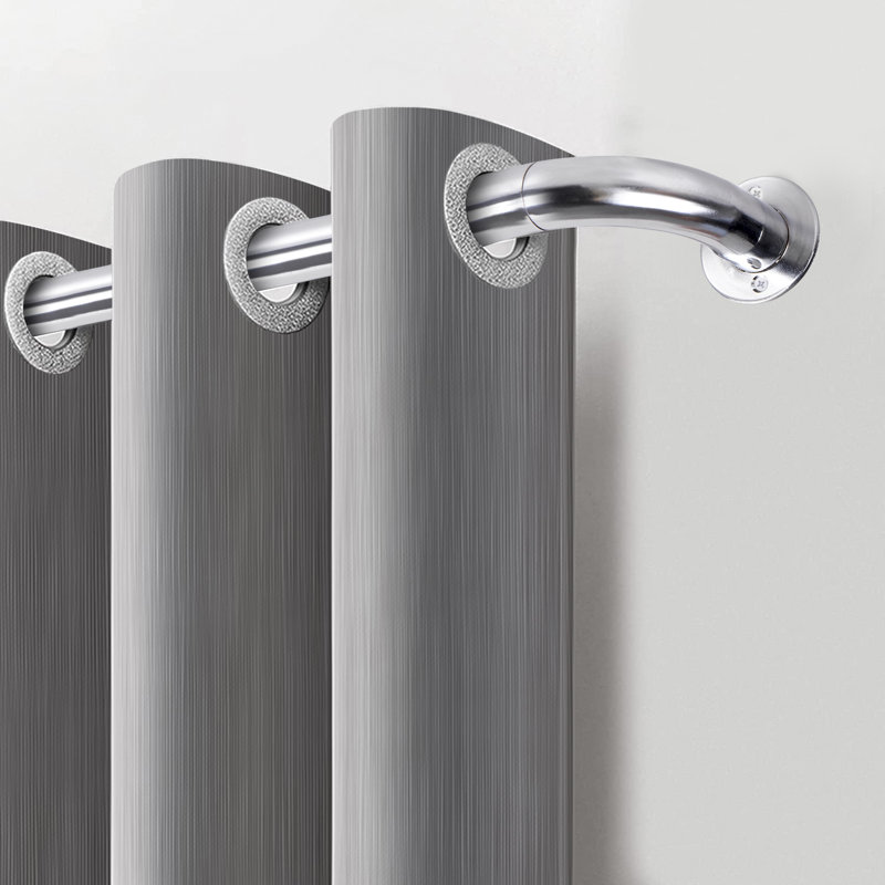 Adjustable 3cm Single Curtain Pole, 160cm - 300cm, Chrome