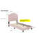 Lit plateforme tapissier en bois avec tête de lit capitonnée réglable Kemeny-578776497-578776502
