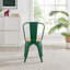 Honora Industrial Classic Metal Frame Wood Seat Dining Chair - Style Bold Colour Stackable Side Chair-191823162