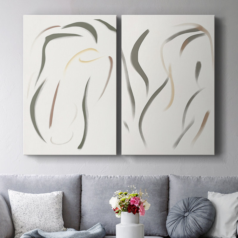 ABSTRACT Series DCCDX - Toile tendue avec châssis de qualité supérieure - Prêt à être accroché, H 36 po x l 48 po