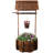 Rustic Wooden Wishing Well Planter For Yard Adornment, With Hanging Bucket And Shade Proficiency, 53X25x25 Yard, & Guarantee,