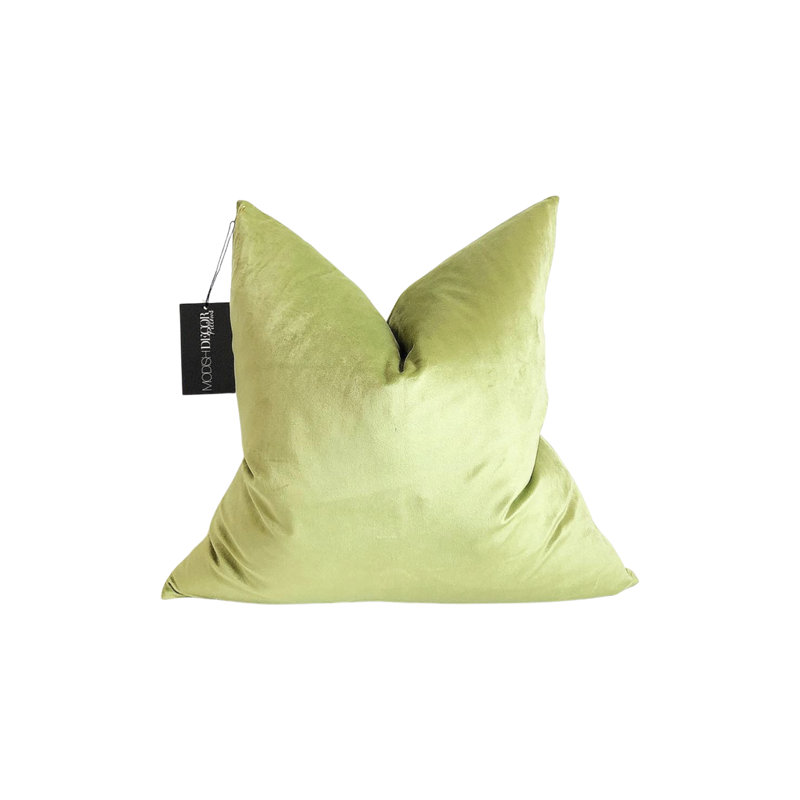 Velvet Pillow Cover, 18" x 18", Key Lime