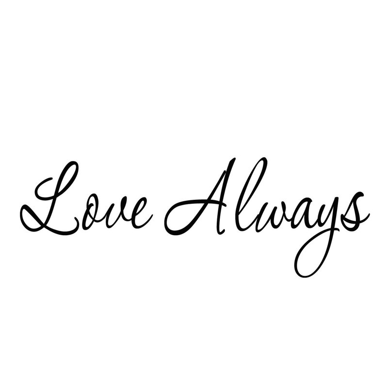 Décalcomanie murale citations « love always » Cliburn, 7,5 x 22