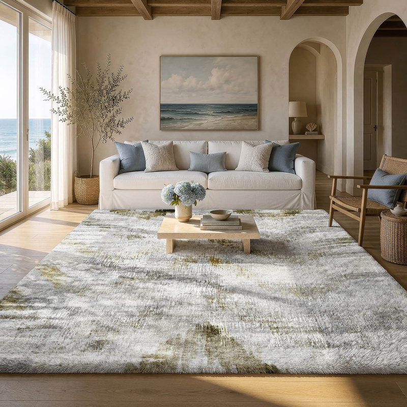 Tapis à chevrons de qualité supérieure lavable à la machine ADS791, Taupe, 10 pi x 14 pi