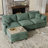 108'' Comfy  L Shaped Sectional Modular Cloud Sofa with Ottoman, Tool-free Easy Assembly Corduroy Couch-737905648
