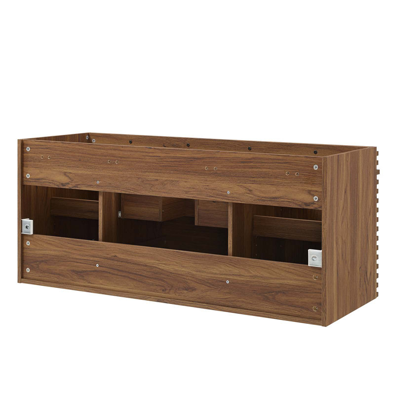 Walnut 48" Wall-Mount Single Bathroom Vanity Cabinet