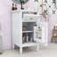 Meuble-lavabo en bois avec tiroir de rangement, tablettes et lavabo-1991207771