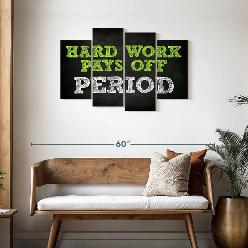 Tergel Hard Work Pays Off, 27" H x 43" W