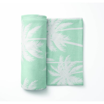 Palm Ultra Plush Velveteen Fleece Blanket