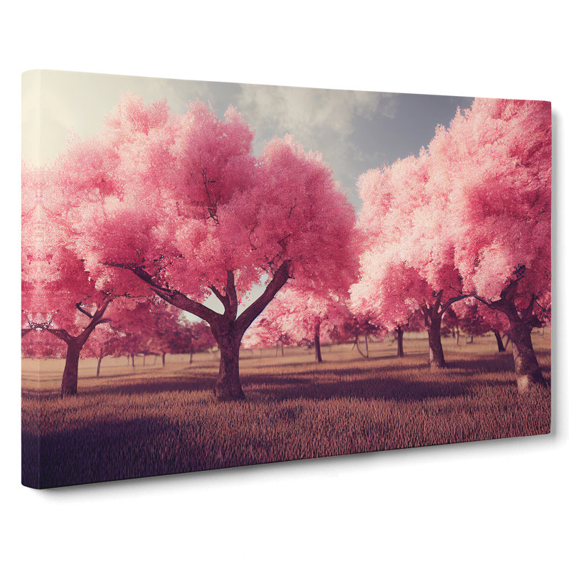 Enticing Cherry Blossom Trees - Wrapped Canvas, 35cm H x 50cm W x 3cm D