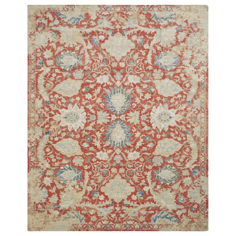 Josilyn Wool Floral Indoor Rug, Rectangle 5' x 7'