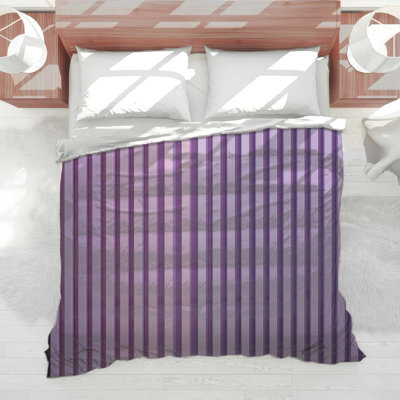 Purple Vertical Stripes Comforter