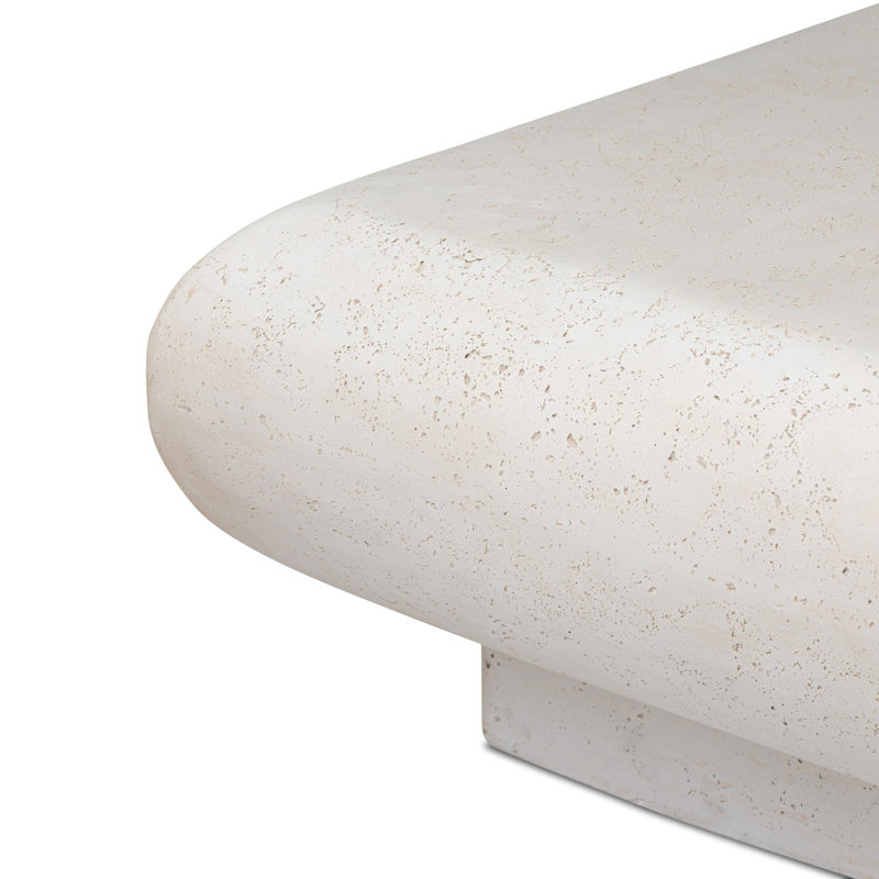 Table basse d'extérieur Ortie - 48 po, Béton blanc