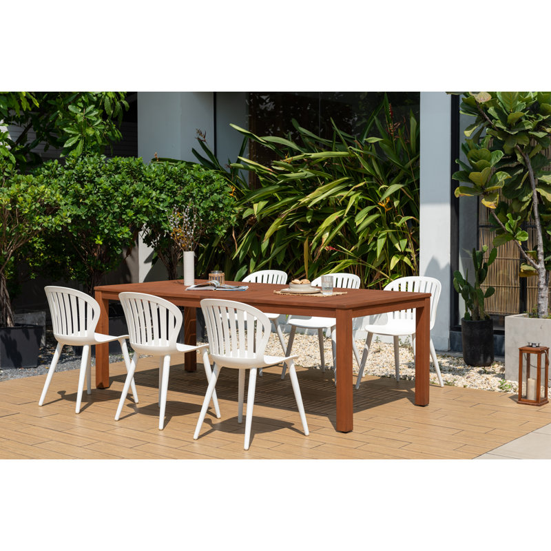 Ensemble repas d'extérieur 7 pièces Anautica, Blanc