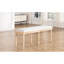 Banc traditionnel rembourré, 50,4 pouces de long, 6 pieds en bois massif, capacité de 330 lb, style brossé blanc patiné, style rétro, 50,4 pouces, apparence du poids