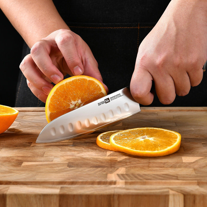 Couteau Santoku rond de 5,5 po Klaus Meyer (avec mise à la terre creuse)