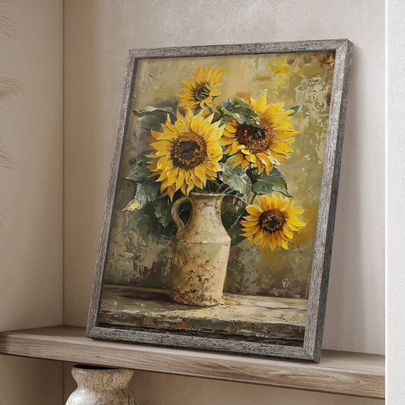 Reproduction encadrée FLORAL Series XXIV - bois massif, H 11 po x l 9 po