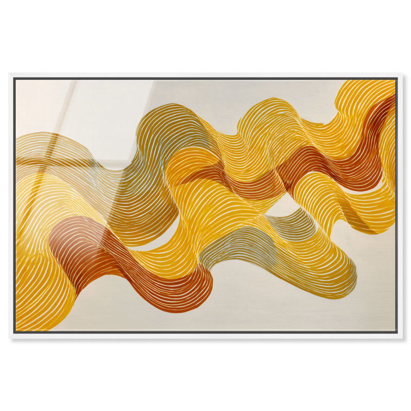 Décoration de bureau Sun Sun Swell, reproduction d'art encadrée par Art Remedy, cadre blanc, 54 x 36, H 37 po x l 55 po