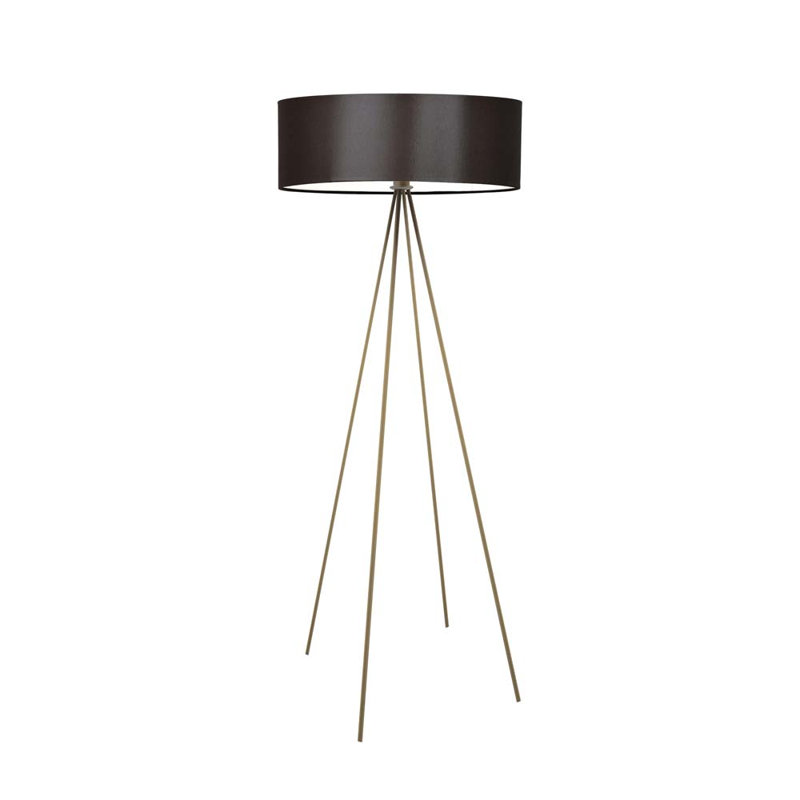 Arnesha 157cm Traditional Floor Lamp, Brown, Antique Old Gold