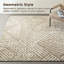 Tapis tissé à la machine à motif géométrique en polyester 8 pi x 10 pi Southborough