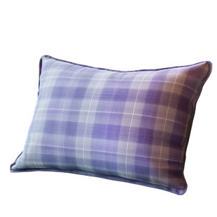 Purple Plaid Throw Pillow