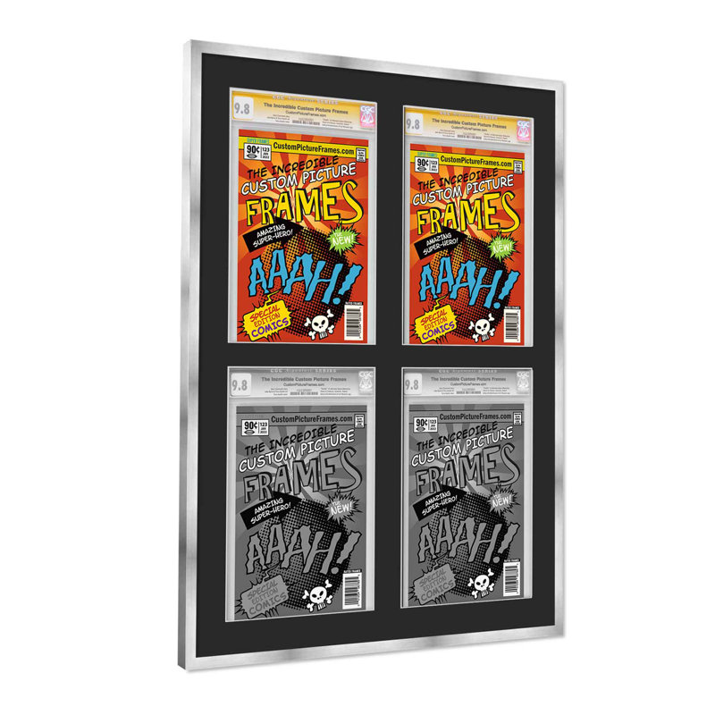 Cadre photo collage, Argent / noir