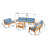 Streetman Acacia 8 - Person Patio Conversation Set with Cushions-138147069